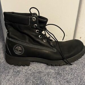 Timberland Black Rugged Leather Boots